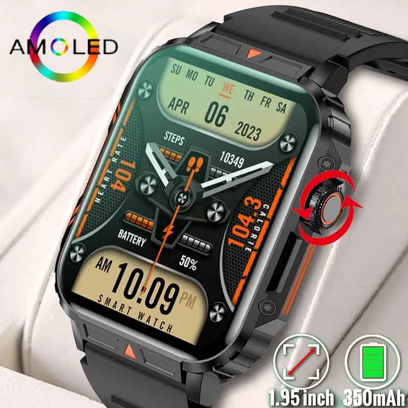Smartwatch Face - 남성용 블루투스 통화 아몰레드 스마트워치, 야외