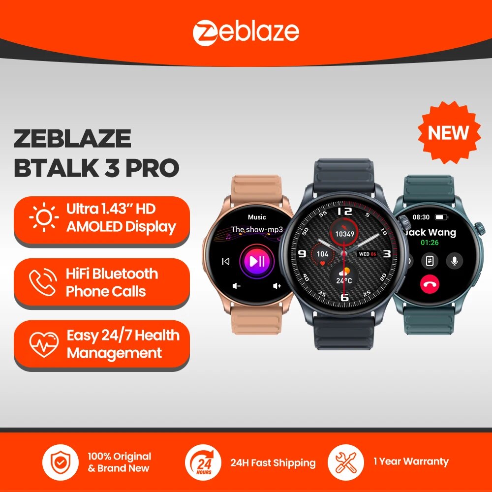 Smartwatch X2 - 새로운 Zeblaze Btalk 3 PRO 1.43