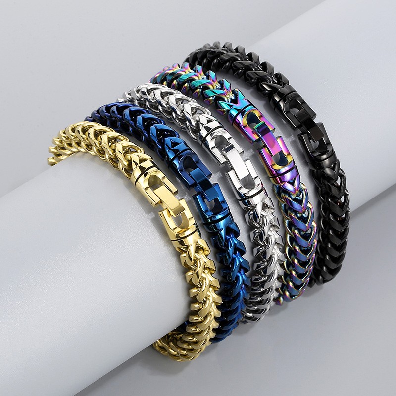 레인보우 팔찌 남성용 힙합 헤링본 체인 팔찌, 록 31 - Ceramic Link Bracelet 리뷰 및 가격