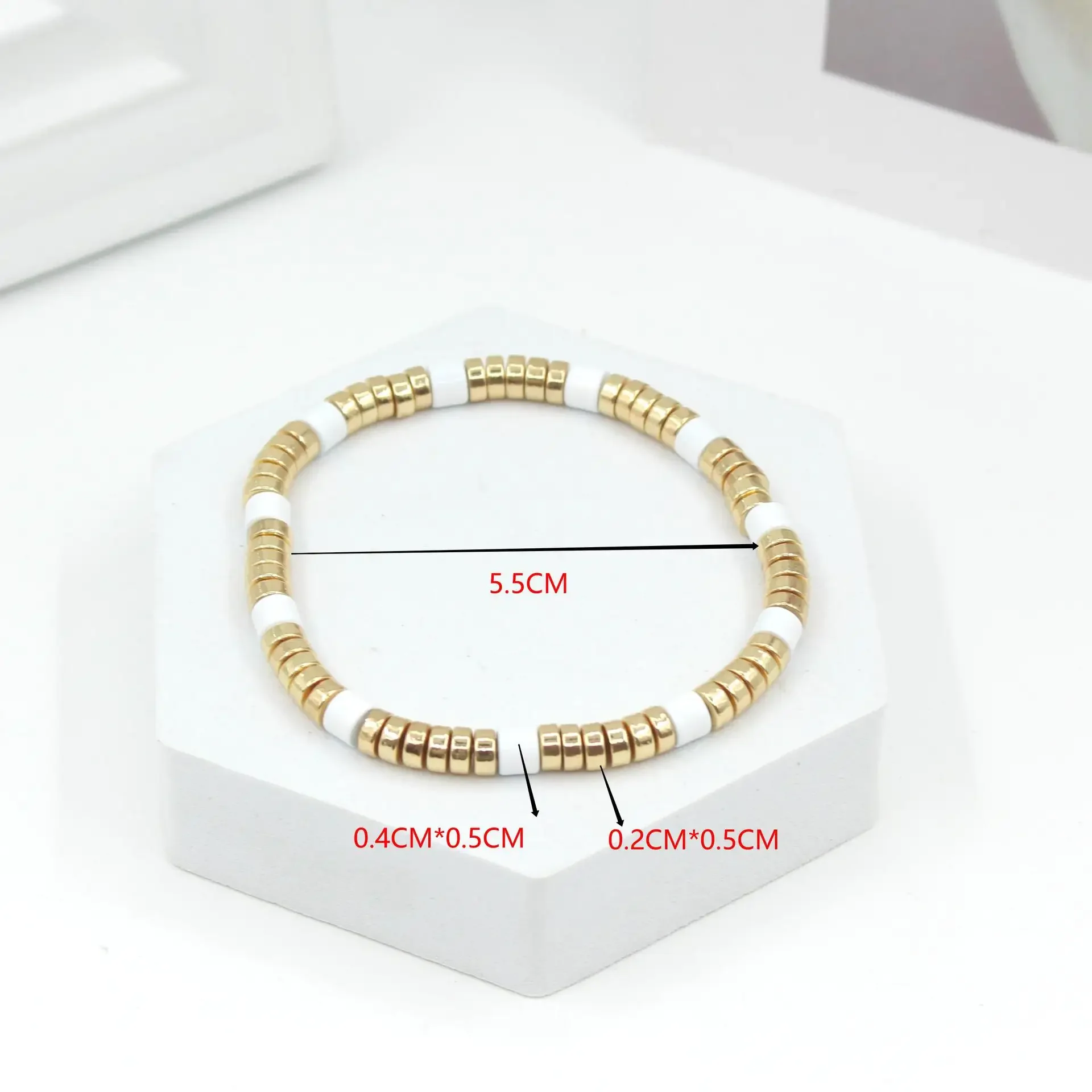 보헤미안 에나멜 화이트 차가운 바람 스태킹 모델, 올  - Ceramic Link Bracelet 리뷰 및 가격
