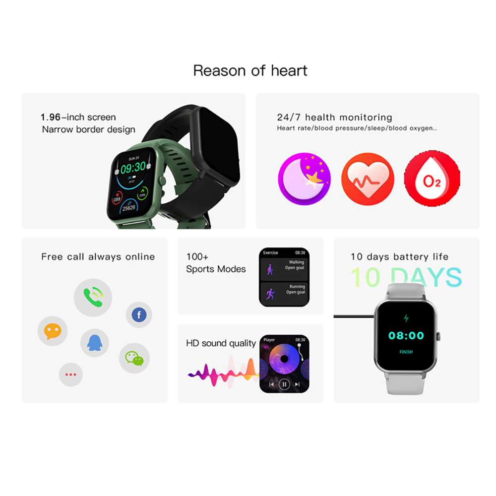 남녀공용 블루투스 통화 스마트 워치, 24 시간 건강  - Smartwatch Face 리뷰 및 가격