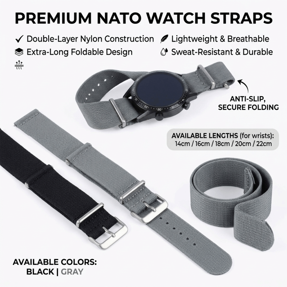 14/16/18/20/22mm NATO 시계 밴드 팔찌 - Nylon Nato Strap 리뷰 및 가격